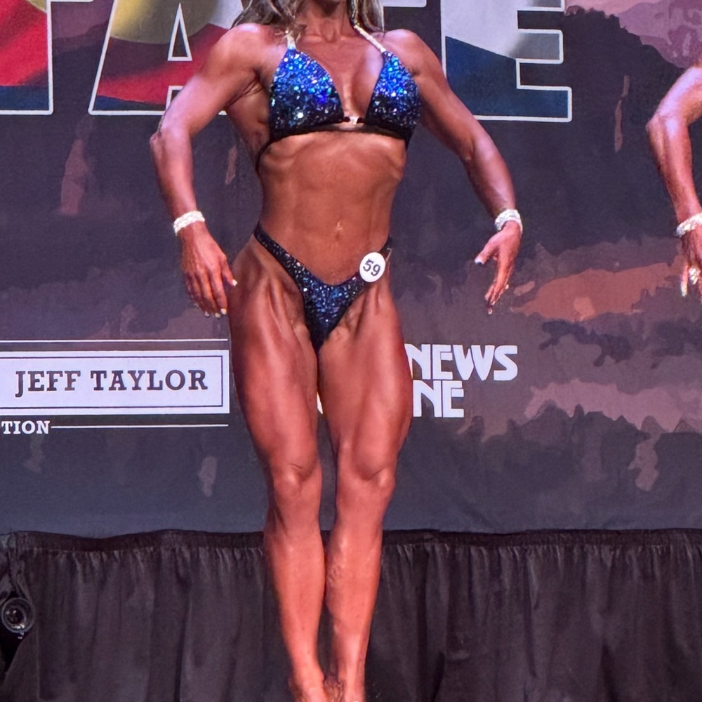 Blue Sequin figure bikini